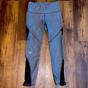 UnderAmour, Grey\Mesh, Compression, Capri Leggings